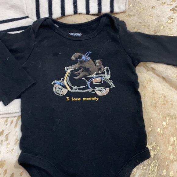 Boy Long Sleeve Onesie/Striped Sweater Bundle/Set - Picture 3 of 4